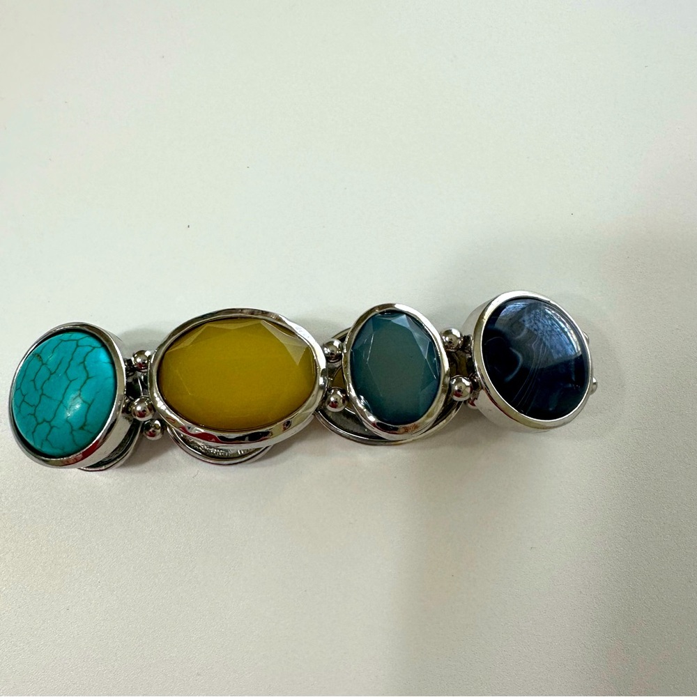 Multi-Colored Circlet Stretch Bracelet - image 4